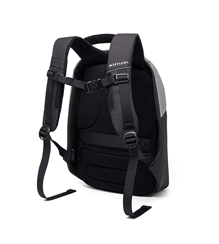 Sac à dos antivol Mini Groovy 17 litres avec port USB, prise jack intégrée et fermetures dissimulées – tissu Oxford anti-coupure – vue 3