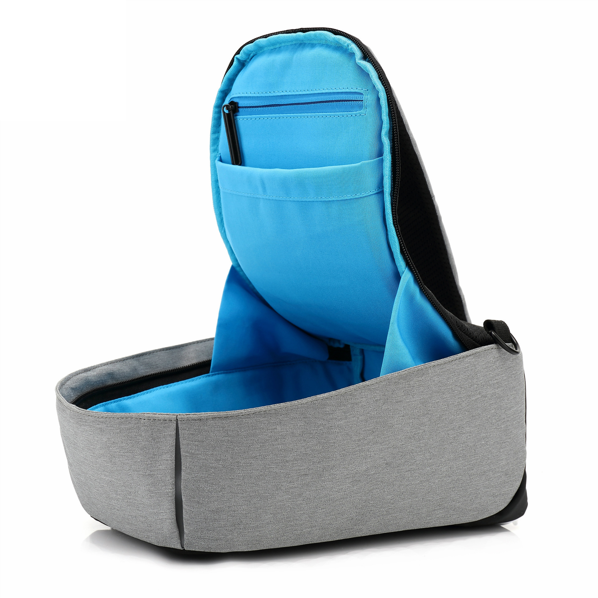 Sacoche bandoulière antivol Basics 5 litres avec port USB intégré, tissu anti-coupure et imperméable – bretelle ajustable – vue 13