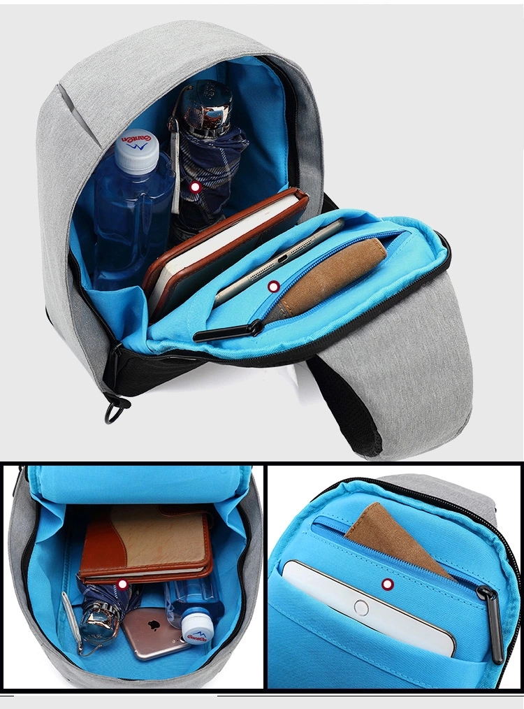 Sacoche bandoulière antivol Basics 5 litres avec port USB intégré, tissu anti-coupure et imperméable – bretelle ajustable – vue 15