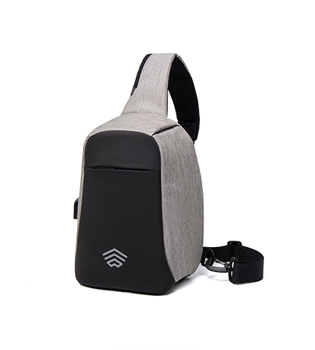 Sacoche bandoulière antivol Trendy 11 litres avec port USB, prise jack intégrée et bandes réfléchissantes – tissu Oxford anti-coupure