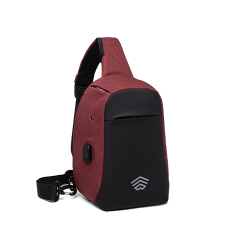 Sacoche bandoulière antivol Trendy 11 litres avec port USB, prise jack intégrée et bandes réfléchissantes – tissu Oxford anti-coupure – vue 3